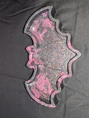Handmade Glitter Bat-Shaped Trinket Tray